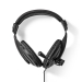 CHST210BK PC-Headset | Over-Ear | Stereo | 1x 3.5 mm / 2x 3.5 mm | Inklapbare Microfoon | Zwart