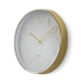 Wandklok | Diameter: 300 mm | Kunststof | Goud / Wit