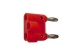 CM13R DUBBELE BANAANPLUG - ROOD