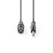 Ongebalanceerde Audiokabel | XLR 3-Pins Female | 6,35 mm Male | Vernikkeld | 1.50 m | Rond | PVC | Donkergrijs | Kartonnen Sleeve
