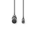 Ongebalanceerde Audiokabel | XLR 3-Pins Male | RCA Male | Vernikkeld | 1.50 m | Rond | PVC | Donkergrijs | Kartonnen Sleeve