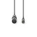 Ongebalanceerde Audiokabel | XLR 3-Pins Male | RCA Male | Vernikkeld | 3.00 m | Rond | PVC | Donkergrijs | Kartonnen Sleeve