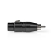 COTP15934BK XLR-Adapter | XLR 3-Pins Female | RCA Male | Vernikkeld | Recht | Metaal | Zwart | 1 Stuks | Polybag