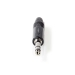 COTP23901BK 6,35 mm Audioconnector | Recht | Male | Vernikkeld | Soldeer | Diameter kabelinvoer: 6.0 mm | Aluminium | Zwart | 1 Stuks | Polybag