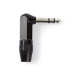 COTP23903BK Jack Stereo plug | 6,35 mm male haaks | Zwart