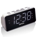 PLL FM wekkerradio groot en duidelijk 1.8" LED display Wit