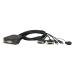 2-poorts USB DVI-kabel KVM-switch met externe poortselectieschakelaar