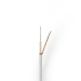 CSBR4005WT1000 Coaxkabel op Haspel | Mini Coax | 75 Ohm | Enkelvoudig Afgeschermd | ECA | 100.0 m | Coax | PVC | Wit | Rol