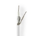 CSBR4025WT100 Coaxkabel op Haspel | RG58C/U | 50 Ohm | Dubbel Afgeschermd | ECA | 10.0 m | Coax | PVC | Wit | Rol