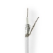 Coaxkabel op Haspel | RG58C/U | 50 Ohm | Dubbel Afgeschermd | ECA | 100.0 m | Coax | PVC | Wit | Rol