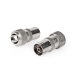 IEC (Coax) Connector | Recht | Female | Vernikkeld | 75 Ohm | Schroef | Diameter kabelinvoer: 7.0 mm | Metaal | Zilver | 2 Stuks | Envelop