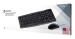 Bedrade Muis en Keyboard Standaard USB US International Zwart