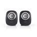 CSPR10020BK PC-Speaker | 2.0 | 12 W | 3,5 mm Male | USB Gevoed | Volumebediening