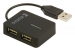 4 Poorten Hub USB 2.0 Reis Zwart