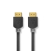 High Speed ​​HDMI™-Kabel met Ethernet | HDMI™ Connector | HDMI™ Connector | 4K@60Hz | ARC | 18 Gbps | 1.00 m | Rond | PVC | Antraciet | Doos