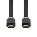 CVBW34100AT20 High Speed ​​HDMI™-Kabel met Ethernet | HDMI™ Connector | HDMI™ Connector | 4K@60Hz | 18 Gbps | 2.00 m | Plat | PVC | Antraciet | Window Box