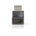 CVBW34902AT HDMI™-Adapter | HDMI™ Connector | HDMI™ Female | Verguld | 270° Gehoekt | ABS | Antraciet | 1 Stuks | Window Box