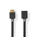 High Speed ​​HDMI™-Kabel met Ethernet | HDMI™ Connector | HDMI™ Output | 8K@60Hz | eARC | 48 Gbps | 1.00 m | Rond | PVC | Antraciet | Doos