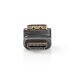 HDMI™-Adapter | HDMI™ Connector | HDMI™ Female | Verguld | 270° Gehoekt | ABS | Zwart