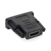 HDMI™-Adapter | DVI-D 24+1-Pins Male | HDMI™ Output | Vernikkeld | Recht | ABS | Zwart | 1 Stuks | Doos