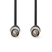 BNC-Videokabel | BNC Male | BNC Male | Vernikkeld | 75 Ohm | 2.00 m | Rond | PVC | Zwart | Label