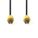 Composiet Videokabel | RCA Male | RCA Male | Vernikkeld | 480p | 10.0 m | Rond | PVC | Zwart | Label