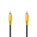 Composiet Videokabel | RCA Male | RCA Male | Vernikkeld | 480p | 5.00 m | Rond | PVC | Zwart | Label