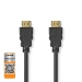 Premium High Speed ​​HDMI™-Kabel met Ethernet | HDMI™ Connector | HDMI™ Connector | 4K@60Hz | 18 Gbps | 1.50 m | Rond | PVC | Zwart | Label