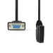 CVGP31550BK20 SCART-Kabel | SCART Male | VGA Female 15p | Vernikkeld | 480p | 2.00 m | Rond | PVC | Zwart | Polybag