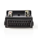 CVGP31903BK Schakelbare SCART-Adapter | SCART Male - SCART Female + S-Video Female + 3x RCA Female | Zwart