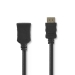 High Speed ​​HDMI™-Kabel met Ethernet | HDMI™ Connector | HDMI™ Female | 4K@30Hz | 10.2 Gbps | 2.00 m | Rond | PVC | Zwart | Envelop