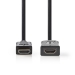 CVGP34090BK30 High Speed ​​HDMI™-Kabel met Ethernet | HDMI™ Connector | HDMI™ Female | 4K@30Hz | 10.2 Gbps | 3.00 m | Rond | PVC | Zwart | Envelop