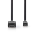 CVGP34700BK15 High Speed ​​HDMI™-Kabel met Ethernet | HDMI™ Connector | HDMI™ Micro-Connector | 4K@30Hz | 10.2 Gbps | 1.50 m | Rond | PVC | Zwart | Envelop