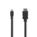 High Speed ​​HDMI™-Kabel met Ethernet | HDMI™ Connector | HDMI™ Micro-Connector | 4K@30Hz | 10.2 Gbps | 1.50 m | Rond | PVC | Zwart | Envelop