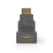HDMI™-Adapter | HDMI™ Connector | HDMI™ Female | Verguld | Zwenken | ABS | Zwart | 1 Stuks | Envelop