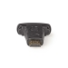 HDMI™-Adapter | HDMI™ Connector | DVI-D 24+1-Pins Female | Verguld | Recht | ABS | Zwart | 1 Stuks | Polybag