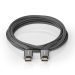 High Speed HDMI-kabel 2 meter met Ethernet | HDMI™-connector - HDMI™-Connector | Gun Metal Grey | Gevlochten Kabel