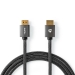 High Speed HDMI-kabel 2 meter met Ethernet | HDMI™-connector - HDMI™-Connector | Gun Metal Grey | Gevlochten Kabel