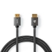 High Speed HDMI-kabel 5 meter met Ethernet | HDMI™-Connector - HDMI™-Connector | Gun Metal Grey | Gevlochten Kabel