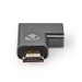 HDMI™-Adapter haaks | HDMI Male / HDMI Female | Verguld