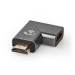 HDMI™-Adapter haaks | HDMI Male / HDMI Female | Verguld