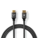 CVTB35000GY10 Ultra High Speed HDMI™-Kabel 1 meter | HDMI™-Connector - HDMI™-Connector | Gun Metal Grey | Gevlochten Kabel | 1,0 m