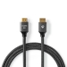 Ultra High Speed HDMI™-Kabel 1 meter | HDMI™-Connector - HDMI™-Connector | Gun Metal Grey | Gevlochten Kabel | 1,0 m