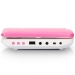 Draagbare 9" DVD-speler met USB-koptelefoon en montagebeugel Roze