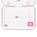 Draagbare 9" DVD-speler met USB-koptelefoon en montagebeugel Roze
