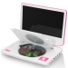 Draagbare 9" DVD-speler met USB-koptelefoon en montagebeugel Roze