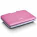 Draagbare 9" DVD-speler met USB-koptelefoon en montagebeugel Roze