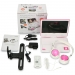 Draagbare 9" DVD-speler met USB-koptelefoon en montagebeugel Roze