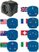EA2475100020 Wereld reisstekkerset geaard, 10 A