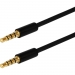 3.5mm 4-polige jack audiokabel 80 cm zwart male - male